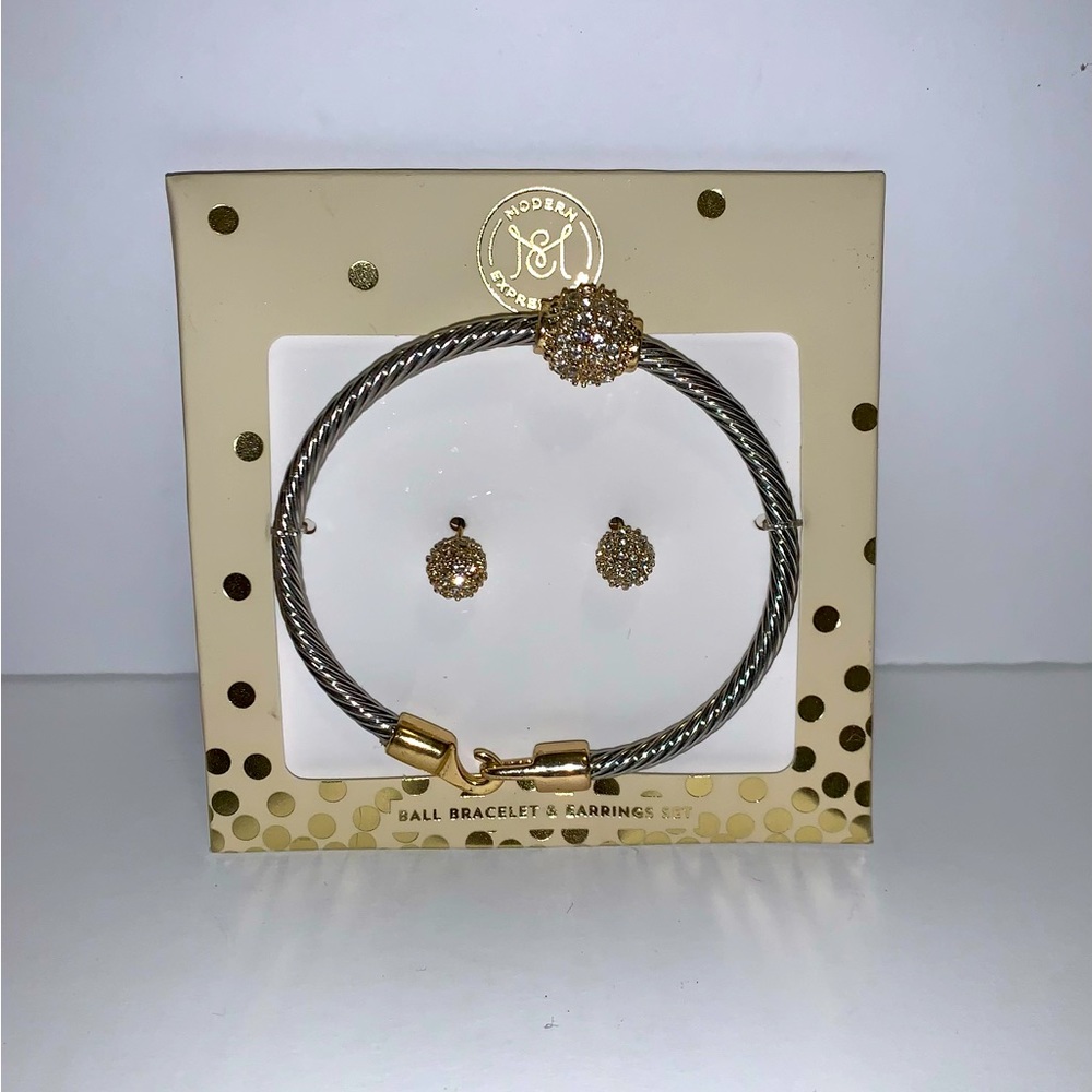Modern Expressions Ball Bracelet and Earring Set